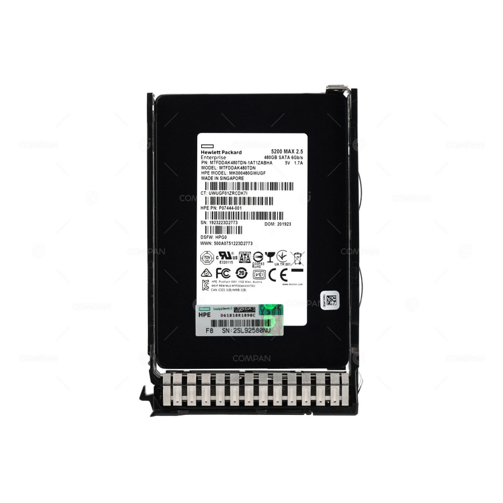 P08690 HP SSD 480GB SATA 6G DS 2.5" SFF